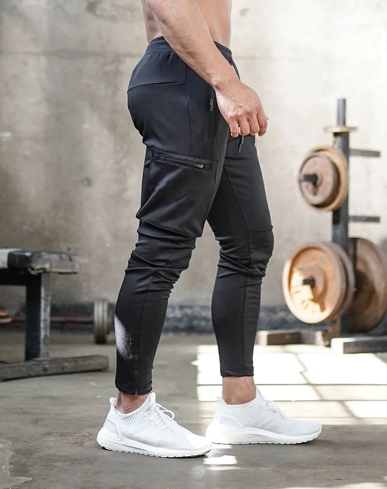 Calças Jogger Masculinas Streetwear 2024 com Múltiplos Bolsos com Zíper, Calças de Moletom, Conjunto Esportivo