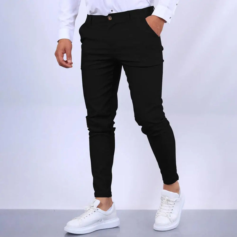 Calça Lápis Justa Masculina: Conforto e Elegância para Todas as Estações - Monocromática, Formal e Casual, Tendência de 2024